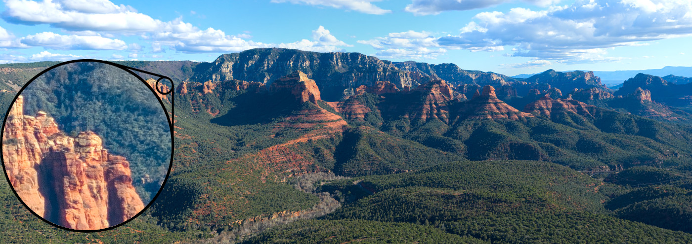 Panorama Detail Sedona Canyons